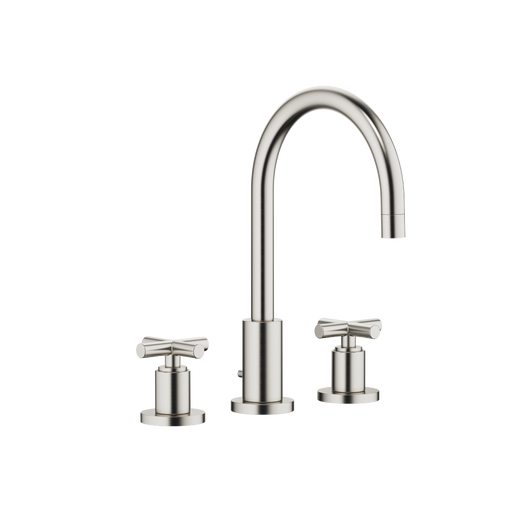 Dornbracht - Waschtisch 3-Locharmatur TARA 20713892 Kreuzgriff platin gebürstet
