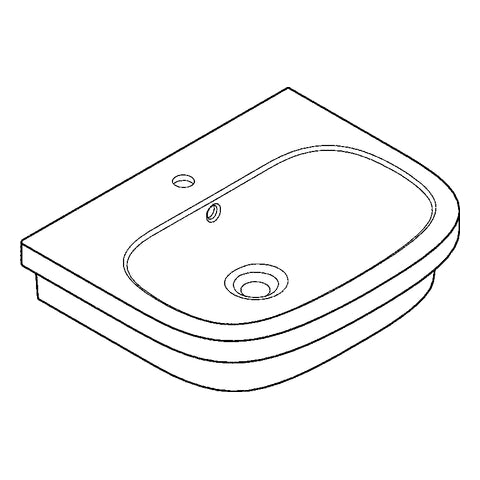 Grohe - Aufsatzwaschtisch Euro Keramik 39337 60cm alpinweiß