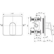 Ideal Standard - IS UP-Brausearmatur Ceralife C Chrom