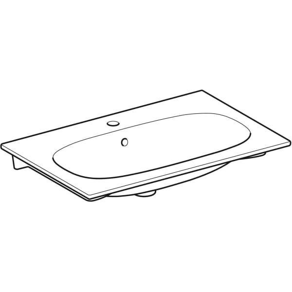 Geberit Vertriebs - Acanto Möbelwaschtisch 75x48cm m. Hl., m. Ül., weiß