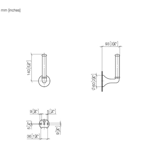 Dornbracht - Reserve-Papierrollenhalter MADISON 83590361 platin gebürstet
