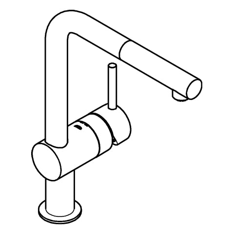 Grohe - Einhand-Spültischbatterie MINTA 31397 L-Auslauf Niederdruck chrom