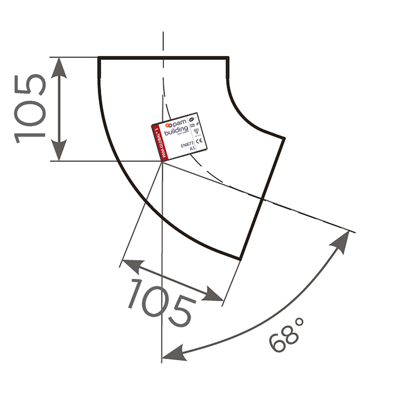 Fornatis - Bogen DN 125 70 Grad