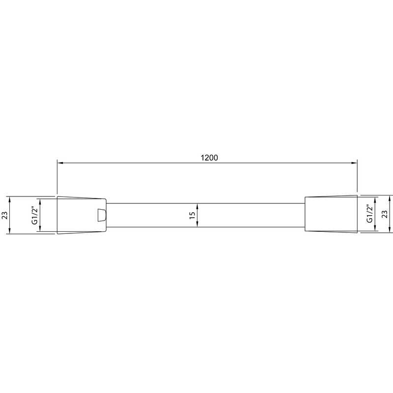 VILLEROY & BOCH - Handbrauseschlauch Universal Showers 15x23x1200mm 1200 Chrom