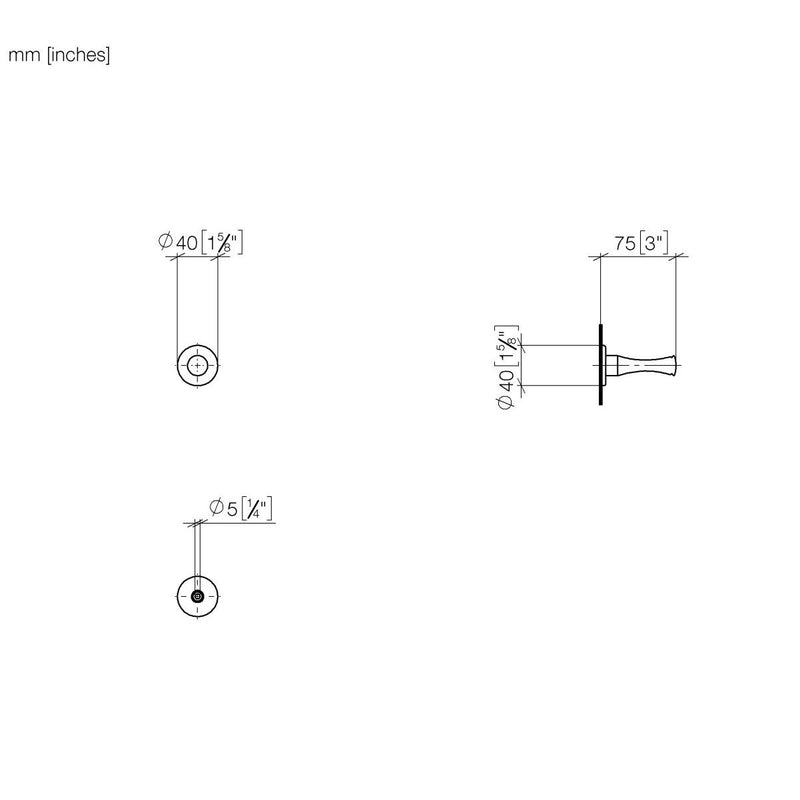 Dornbracht - Haken Übergreifend rund 83252970-00 98x64x64 chrom