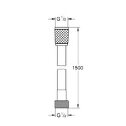 Grohe - Brauseschlauch Relexaflex 28151_2 1500mm weiß