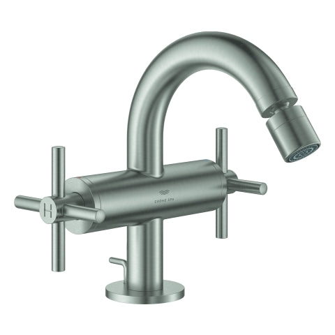 Grohe - 2-Griff-Bidetbatt. Atrio 24353 Kreuz-Griff supersteel