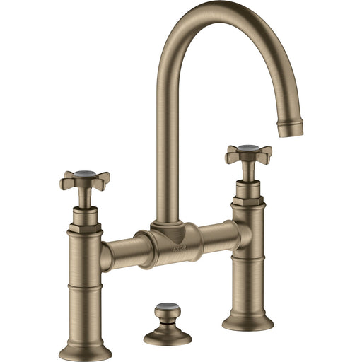 Hansgrohe - 3-Loch WT-Armatur AXOR MONTREUX 16510820 brushed nickel m.Ablaufgarnitur