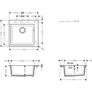 Hansgrohe - Einbauspüle 450 S510-F450 GS