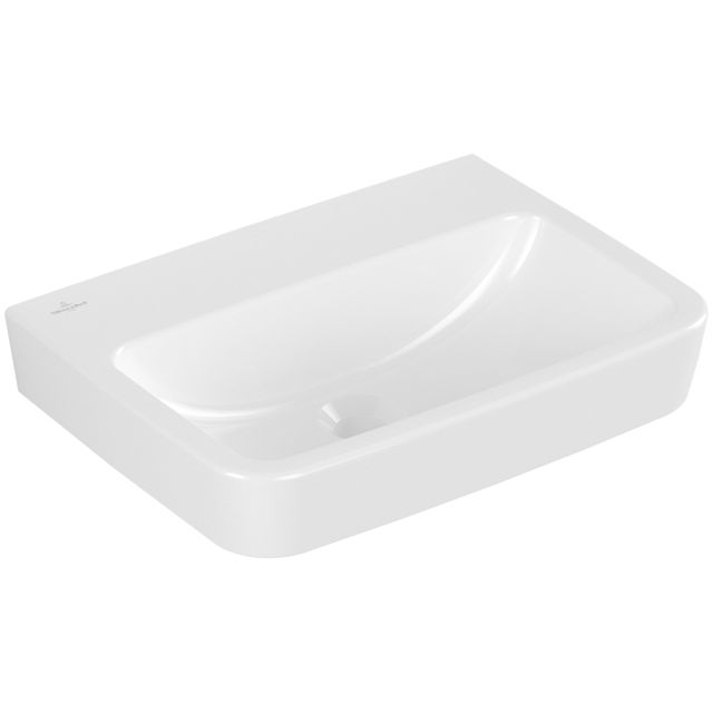 VILLEROY & BOCH - Handwaschbecken O.novo 500x370mm Eckig o. ÜL. Weiß Alpin AntiBac cplus