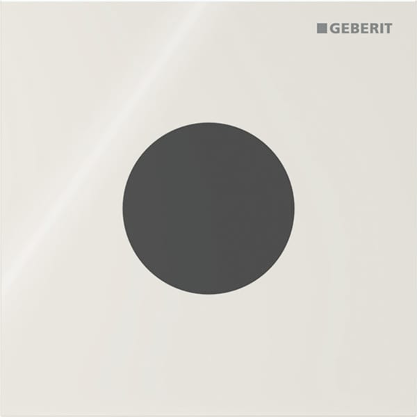 Geberit Vertriebs - Typ 40 UR-Strg. m. elektron. Sp-Ausl. Batt.-Betr., Round, Glas, sand-grau