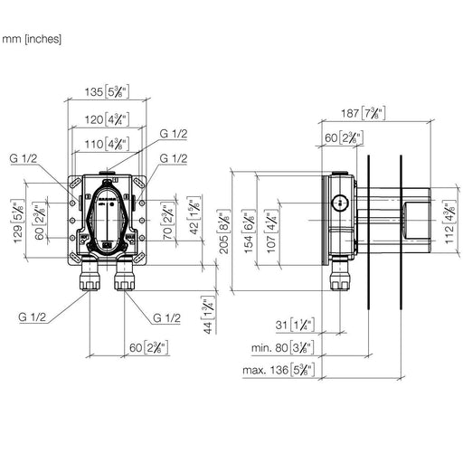 Dornbracht - UP Bausatz Thermostat 1/2 35425970-90