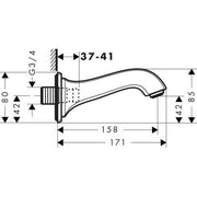 Hansgrohe - Wanneneinlauf METROPOL Classic DN20 chrom/gold
