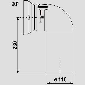 Sanitärtechnik Eisenberg - Sanit�rtechnik Eisenberg PP-WC-Anschlussbogen 90Gr.,DN 100 mit verriegelbarem rat blocker