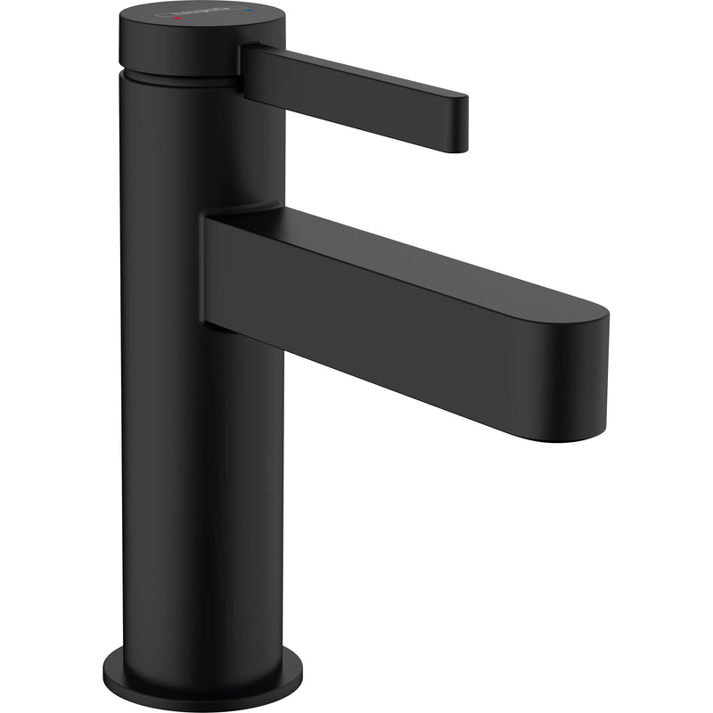 Hansgrohe - Waschtischmischer 100 FINORIS mit Push-Open Ablaufgarnitur mattschwarz