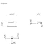 Dornbracht - Papierrollenhalter mit Deckel META 02 83510979-06 204x143x86 platin gebürstet