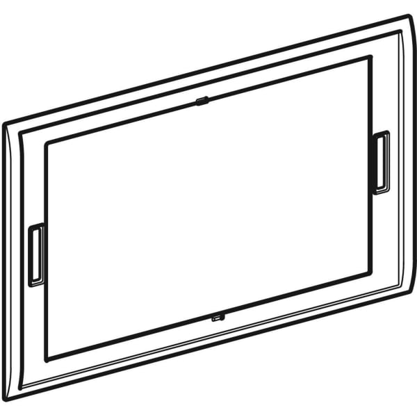 Geberit Vertriebs - Sigma70 Abdeckrahmen für BetPl. Square, schwarzchrom poliert
