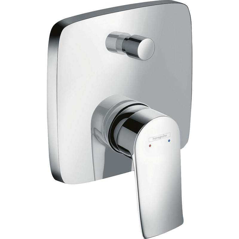 Hansgrohe - Wannenmischer Unterputz METRIS F-Set eckig chr.m. Sicherungskombination