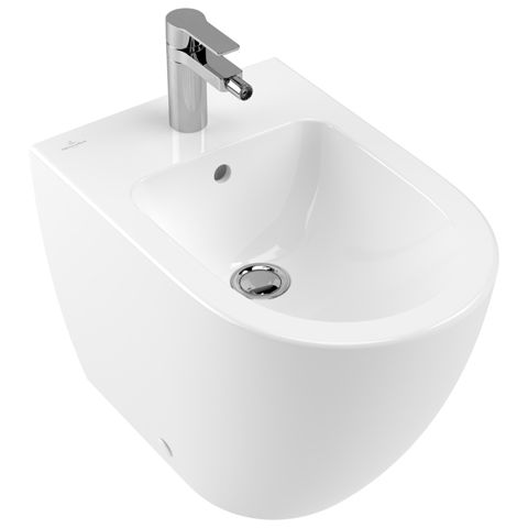 VILLEROY & BOCH - Bidet SUBWAY 2.0 5401 370x560mm mit Überlauf bodenstehend wandnah Weiß Alpin