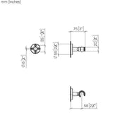 Dornbracht - Brausehalter META 28050625 messing gebürstet