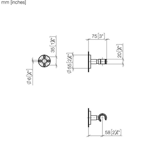 Dornbracht - Brausehalter META 28050625 messing gebürstet