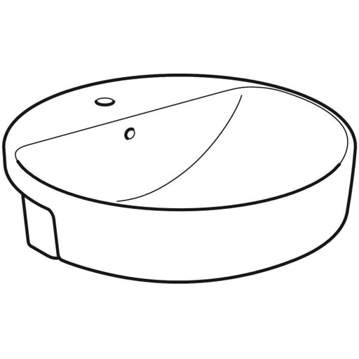 Geberit Vertriebs - Halbeinbau-WT VARIFORM, rund, d:500mm mit Hahnloch, m. Ül., weiß, KeraTect