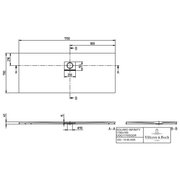 VILLEROY & BOCH - Duschwanne Squaro Infinity 1700x700x40mm re-eckig EB:re Grey