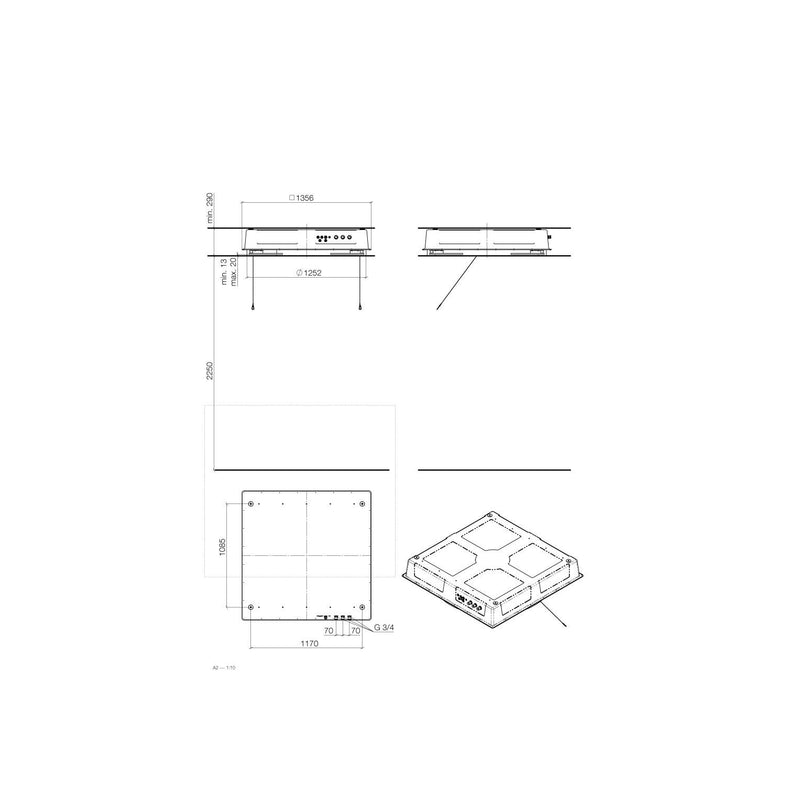 Dornbracht - AQUAMOON UP-Regenpaneel UP-Produkte 35620970