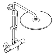 Grohe - Duschsystem RAINSHOWER 27174 mit THM Kopfbr. Jumbo Sena Handbrause chrom