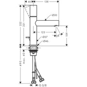 Hansgrohe - Waschtischmischer 110 AXOR Uno Zerogriff BN