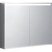 Geberit Vertriebs - Spiegelschrank OPTION mit Beleuchtung zwei Türen, 90x70x15cm
