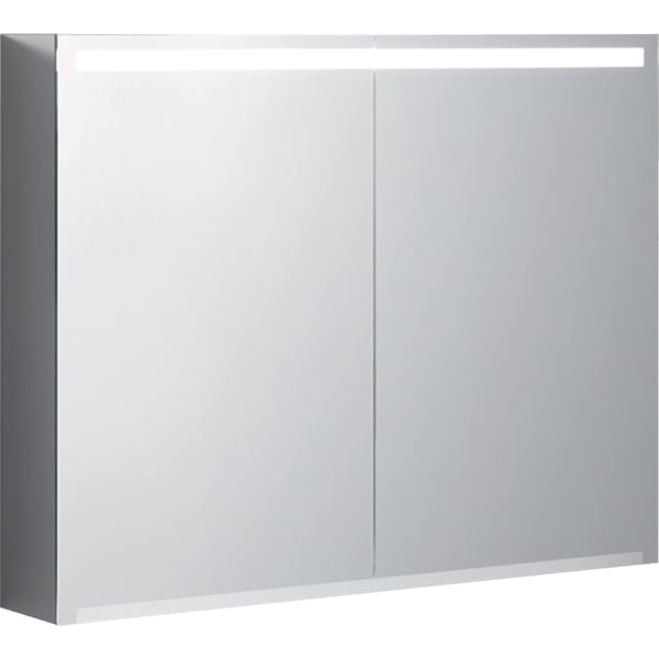 Geberit Vertriebs - Spiegelschrank OPTION mit Beleuchtung zwei Türen, 90x70x15cm