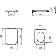 Ideal Standard - WC-Sitz TONCA K7005 weiß