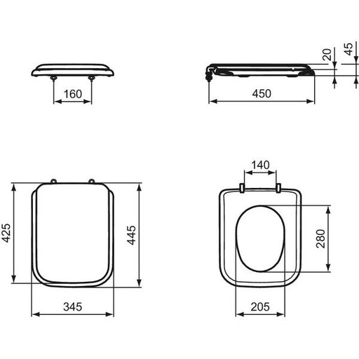 Ideal Standard - WC-Sitz TONCA K7005 weiß