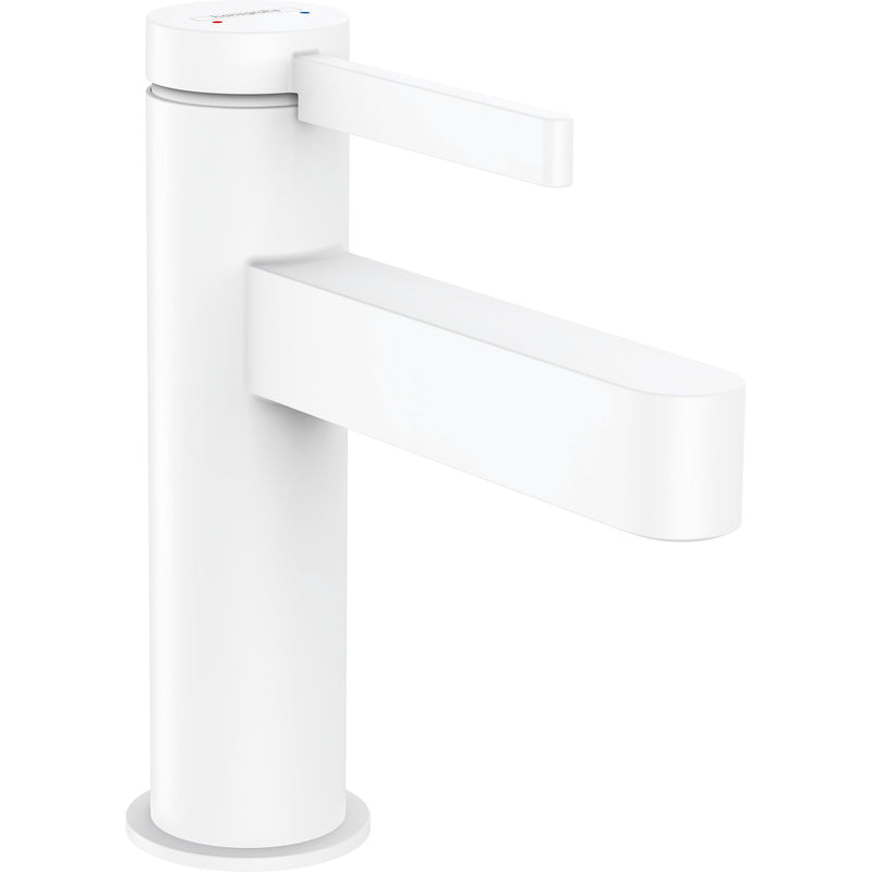 Hansgrohe - Waschtischmischer 100 FINORIS mit Push-Open Ablaufgarnitur mattweiß