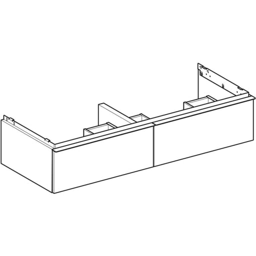 Geberit Vertriebs - iCon Unterschrank für DWT, 2 Schubl. 118,4x24,7x47,6cm, weiß matt