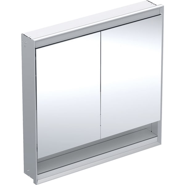 Geberit Vertriebs - ONE Spiegelschrank mit Ni/Comf.Light 2 Türen, UP-Mont., 90x90x15cm, alu