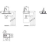 Ideal Standard - HWB-Paket mit Standventi EUROVIT+ u. IDEALSTREAM, Ablg.links, Weiß und Chrom