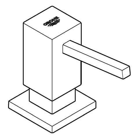 Grohe - Spülmittelspender Cube 40649 für Flüssigseifen 500ml chrom