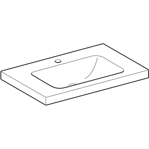 Geberit Vertriebs - iCon Light Waschtisch 75x48cm Ablagefläche, m. Hl., o. Ül., weiß