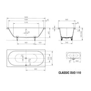 Franz Kaldewei - BW CLASSIC DUO Mod.110, 1800x800, alpinweiß
