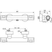 Ideal Standard - Brausethermostat AP CERATHERM100, Ausld. 78mm, Chrom