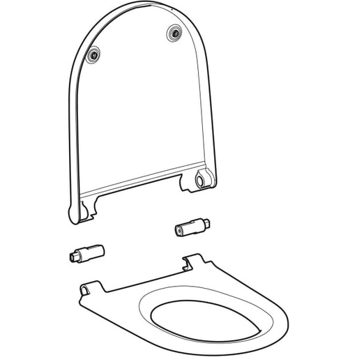 Geberit Vertriebs - WC-Sitz f. Geberit AquaClean Sela weiß matt