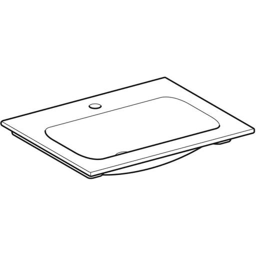 Geberit Vertriebs - iCon Light Möbelwaschtisch 60x48cm mit Hahnloch, ohne Ül., weiß, KeraTect