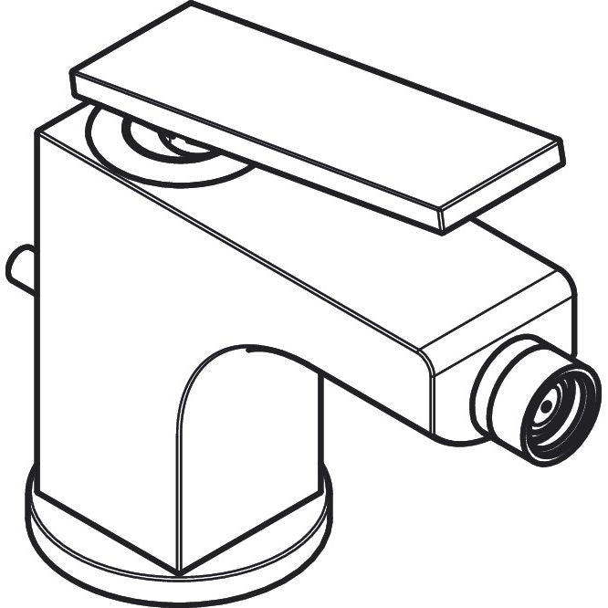 Hansgrohe - Bidetmischer AXOR Citterio Hebelgriff m.Zugstange Rautenschliff chrom