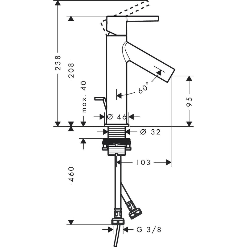 Hansgrohe - Waschtischmischer 100 Axor Starck chrom