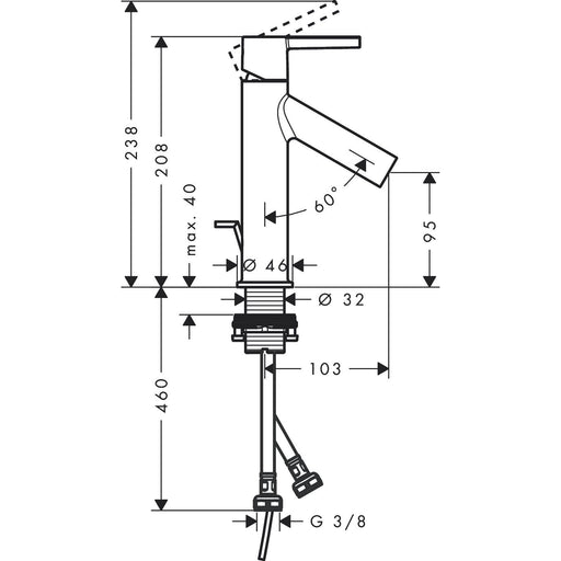Hansgrohe - Waschtischmischer 100 Axor Starck chrom