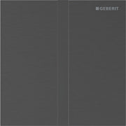 Geberit Vertriebs - Typ 40 UR-Strg. m. elektron. Sp-Ausl. Netz.-Betr., Square, schw-chr. gebü./Etc