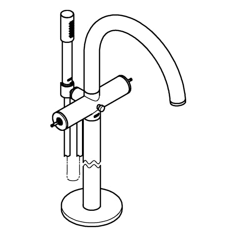 Grohe - Wannenbatterie Atrio Private C. 25227 BM für Hebelgriffe hard graph. gb