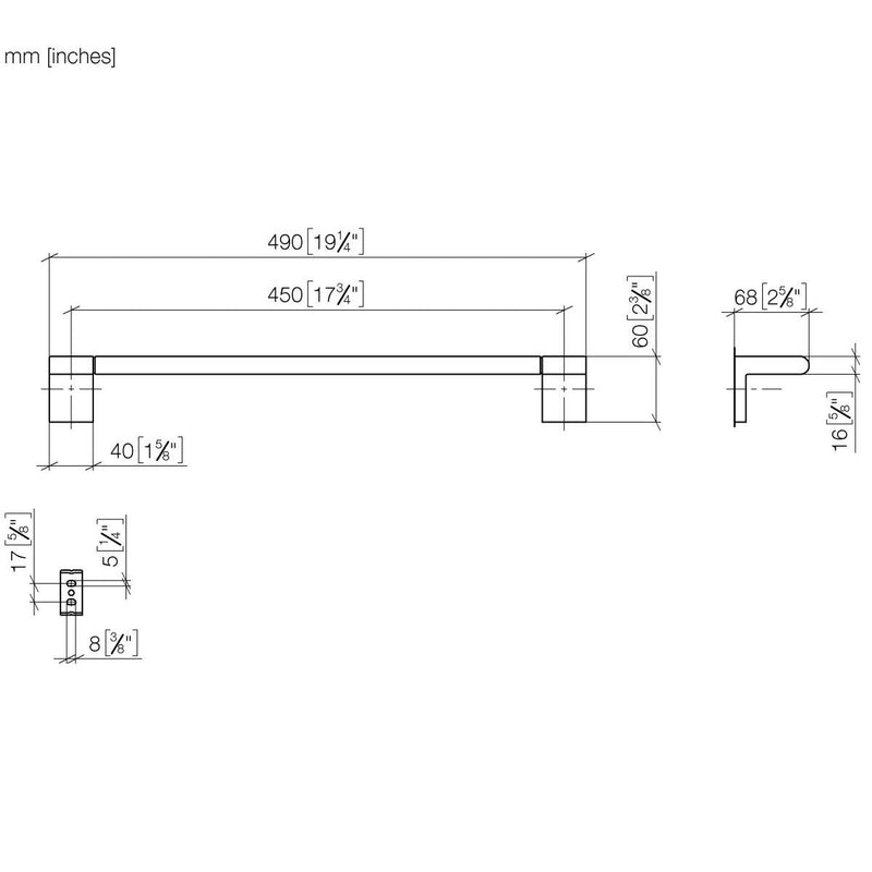 Dornbracht - Badetuchhalter IMO 83045670 platin gebürstet